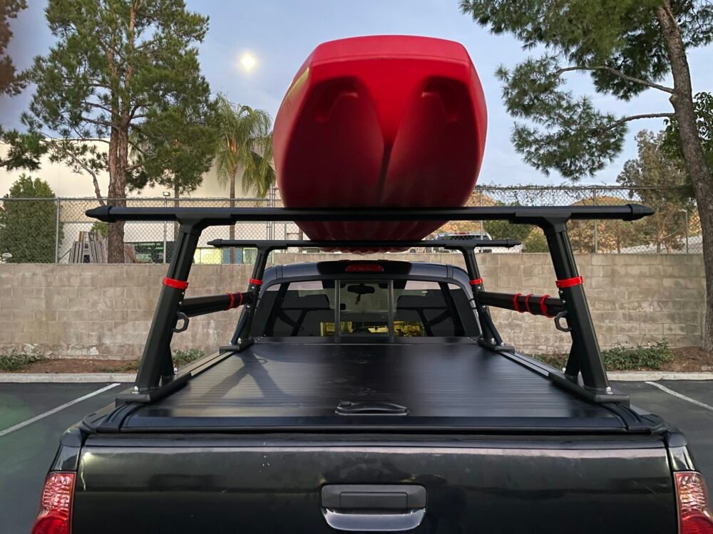 Truck Cover and Rack Carrying a Kayak