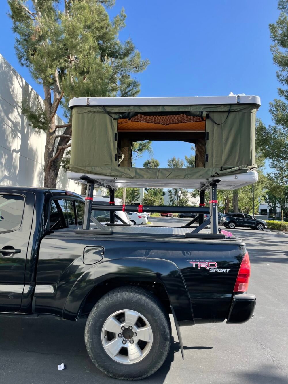 Roof Tent Installed on Pickup Truck Rack