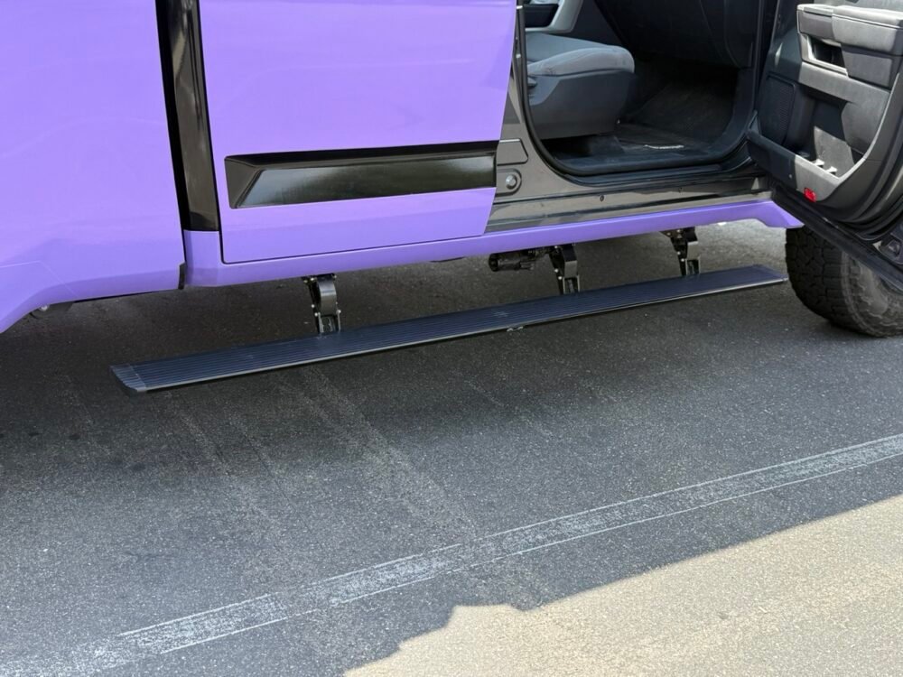 Tundra 6.5 Retractable Side Step_Open_Side Angle