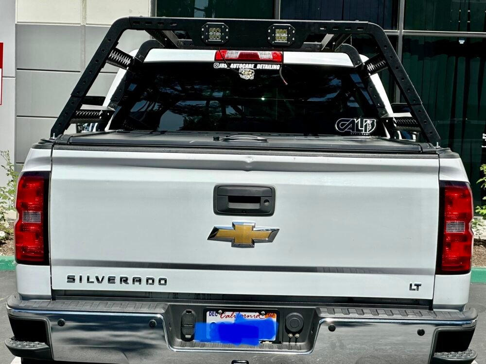 silverado 5.8ft cover and rack