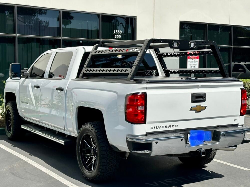 Retractable cover and rack set for Silverado 5.8ft bed