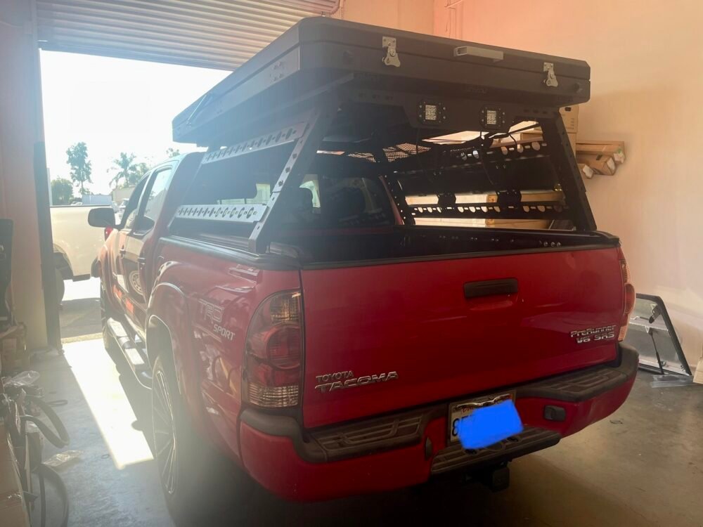 Toyota Tacoma Cover, Rack, And Roof Tent Combo