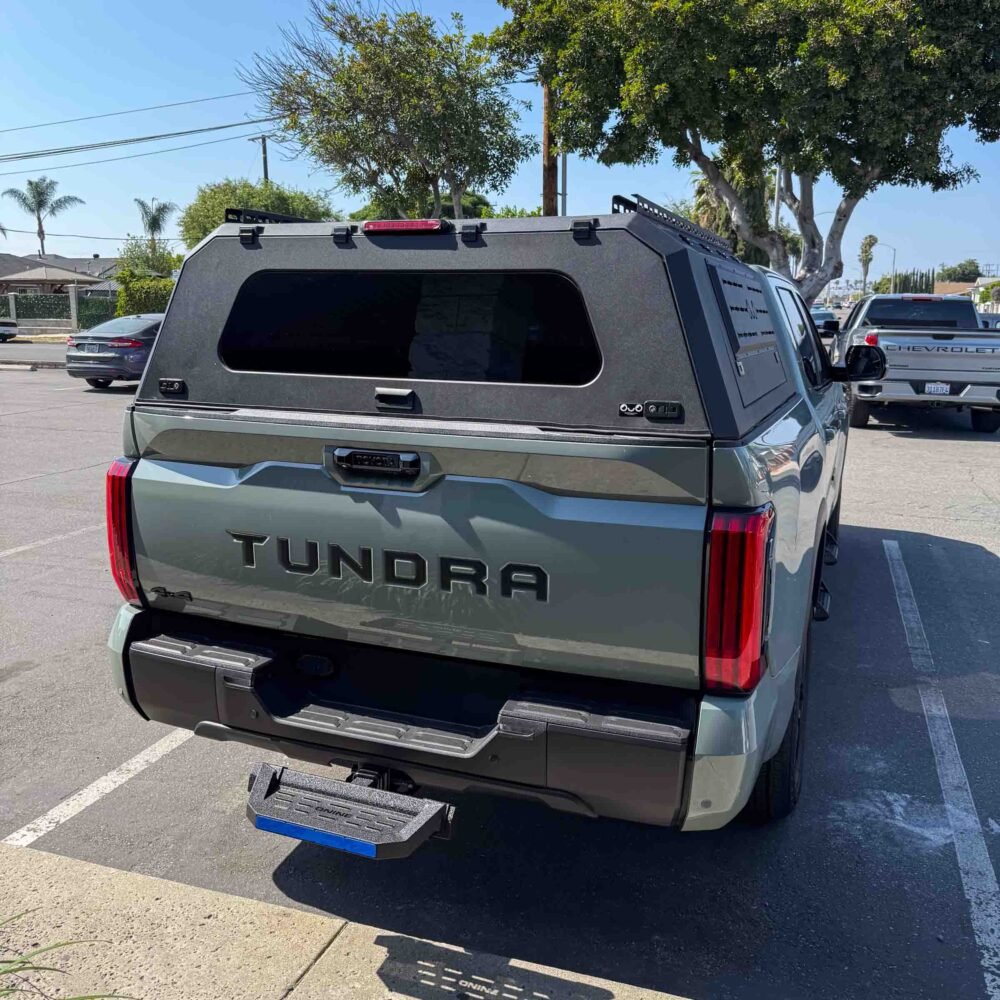 Toyota Tundra Short Bed Camper Shell - From Back