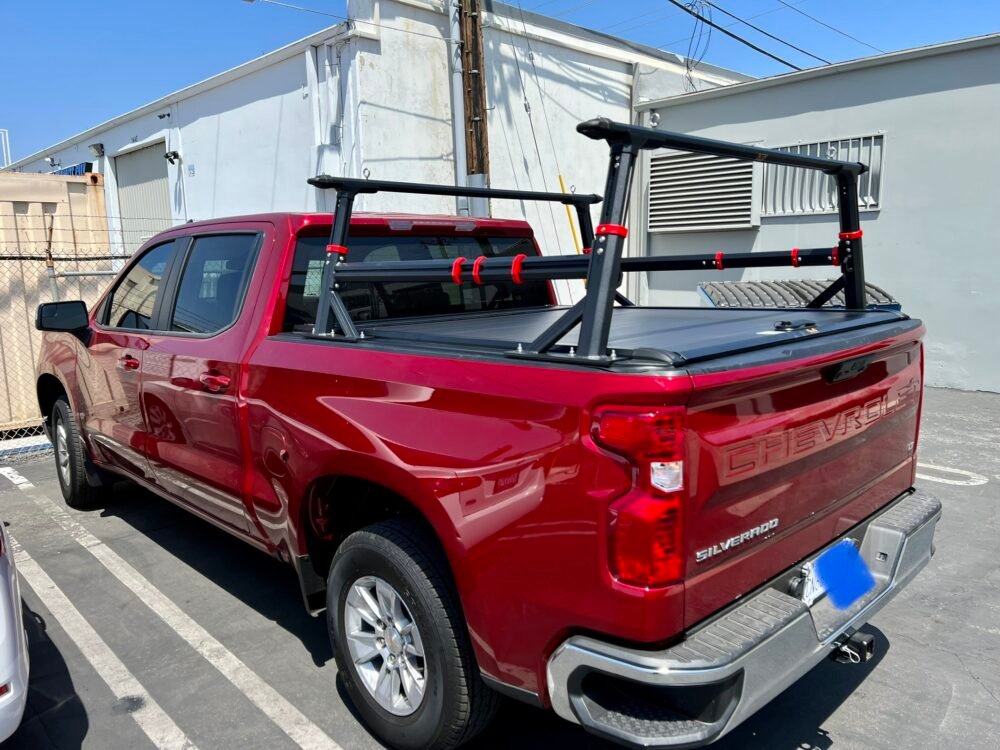 Silverado Retractable cover with bed rack set