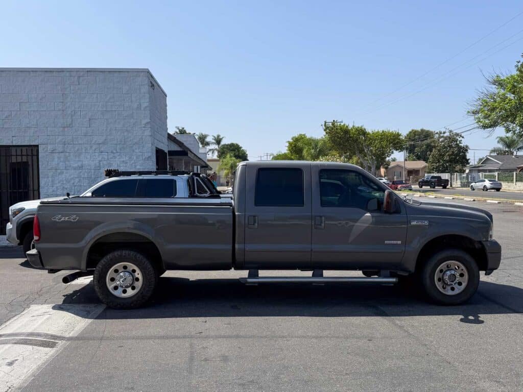 F-250 8ft Long Bed Retractable Bed Cover Side View