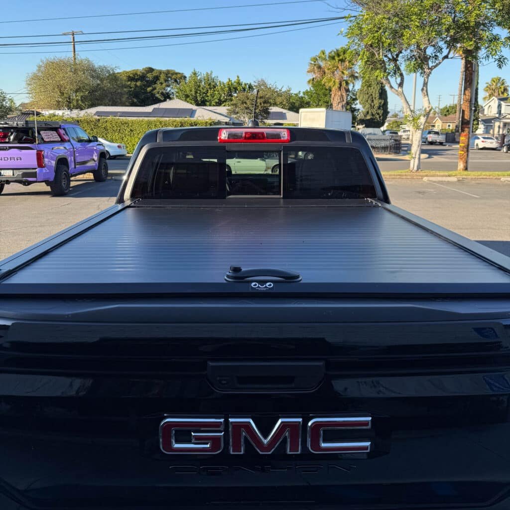GMC Canyon truck bed cover & bed liner installed
